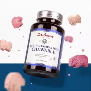 멀티비타민 철분 츄어블 90정 하루 1정 간편 영양 보충 여자선물 남자선물 60대선물