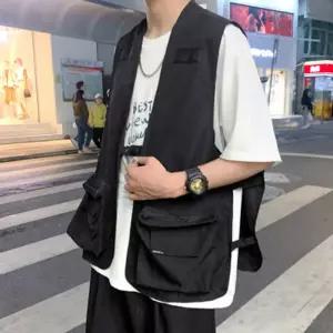 전술 조끼 작업복 밀리터리 카고 스타일 포켓 베스트 남자조끼패션