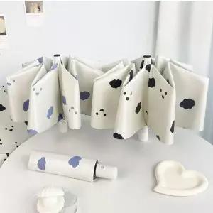 [하프클럽/]2컬러 러블리한 구름 패턴 3단 자동우산 겸 양산