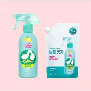 온더바디 코튼풋 발을씻자 풋샴푸 레몬 385ml 2개 리필 500ml 2개 발세정제