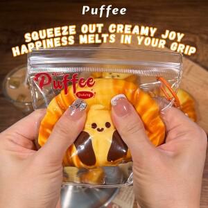 몽테조이 JC 크로와상 식품 등급 실리콘 스퀴시 크림 같은  접착 장난감 타바 해피 게임 핀치 느린 리바운