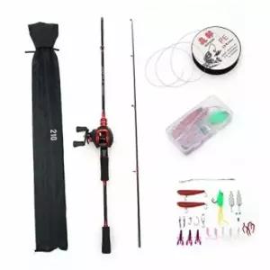입문용낚싯대 고피싱좌핸들베이트릴루어낚싯대세트오색낚싯줄