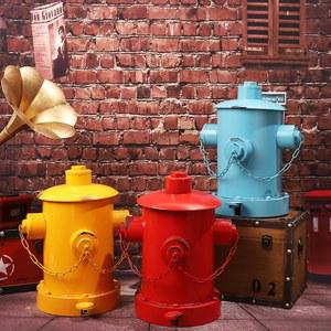 뚜껑과 페달이 달린 레트로 금속 쓰레기통 다리미 소화전 정원 주방 욕실 가정용