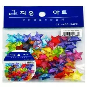 ( )아크릴 비즈 별 17mm 투명 키링부자재 비즈재료 어린이팔찌만들기