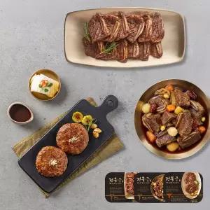 [신세계라이브쇼핑](신세계단독)[경복궁] 칼집LA갈비+소갈비찜+한우떡갈비 혼합 구성