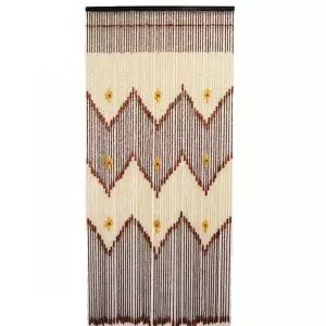 나무구슬문발 현관 거실 입구 구슬발 가리개 장식 비즈발 빈티지 커튼