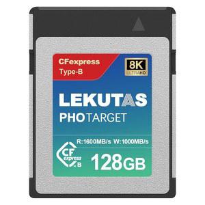 LEKUTAS 128GB CFexpress 타입 B 메모리 카드, R1600MB /s W1000MB CFX xqd 카드 카메라 8K RAW, Nikon Z6 /Z7 /Z9 /D6 /D850, Canon EOS-1DXMark III /EOS-R5, S1 /S1R, DJI Ronin 4D와 호환됩니다