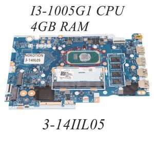 5B21B37210 GS454 GV450 NM-D031 Lenovo Ideapad 3-14IIL05 노트북 마더보드 I3-1005G1 CPU + 4GB RAM