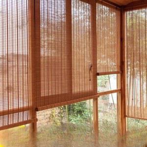 우드 블라인드 암막 거실 폭염대책 죽본색 호텔 명감 50 청리 탄화색 1 1 라운드형