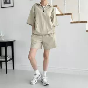 여성 아노락세트 커플운동복 후드 여름운동복 커 (WFKN2ZT)