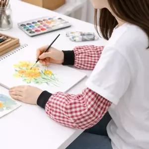 소매오염방지 체크 팔토시 5종세트 데일리 다용도 텃밭 농사 사무...