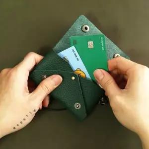 가죽 카드 목걸이 아이디 지갑 명찰-WFHWAZ1