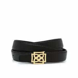 닥스핸드백 DBBE6E778BK 블랙 4D 골드 버클 후크 소가죽 여성벨트