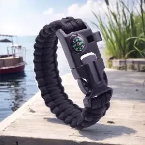 등산 산악 서바이벌 나침반팔찌 파이어스틱 생존용품-WFI8KD2