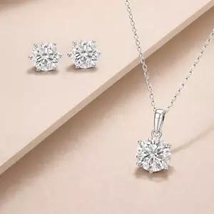 메종드쉬 모이사나이트 세트 귀걸이 목걸이 BMS015