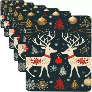 자동차 공기 청정기 카드 세트 6개 크리스마스 선물 디어1 향기 걸이 액세서리 미러 데코 펜던트 옷장