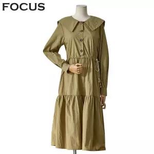 포커스 빅 카라 스트링 원피스 (FS4A7OP0053) 327355