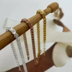 컷팅격자 패션 팔찌 체인 은 빈티지 레이어드 여성 실버 1WBAAD7B26 로즈골드