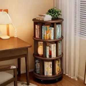 회전형책장 낮은 거실책꽂이 원형 이동식 디자인