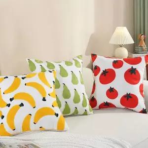 과일패턴 거실 소파 쇼파 쿠션 커버 45x45 등받이 침대 북유럽 의자 베개