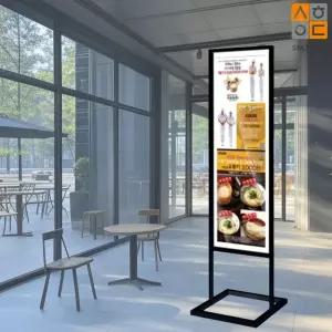 국산 양면 광고 투입식 배너형 철제 모던입간판 42x120cm 개업선물 가게 헬스장