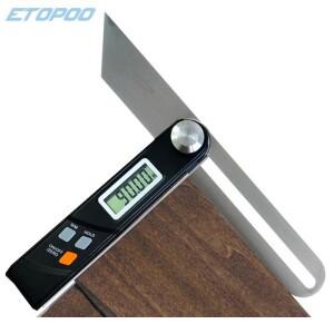 자슬라이딩 LCD 디스플레이 스테인레스 스틸 전자 레벨 360도 각도 파인더 T 베벨 게이지 디지털 경사계