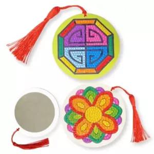 보석십자수 전통문양 아크릴거울  원형