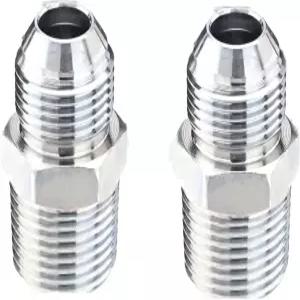 (2팩) 3/8인치 유압 호스 어댑터 피팅 JIC 37° 수컷 x NPT 나사산 보호 커버가 있는 스트레이트 튜브