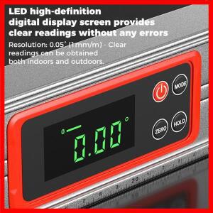 디지털 수준기 버블 자기 전기 레벨 360도 각도 파인더 경사계 20/30/40cm 목공 도구
