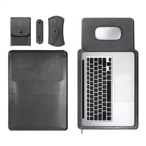 노트북 가죽 파우치 세트(37x28cm) (챠콜)커버 카바 덮개 용품 소품 악세사리 케이스 용치 전용치 전용