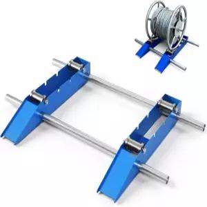 케이블 드럼 롤러 헤비 듀티 캐디 와이어 언와인더 디스펜서 릴 맥스 39.4인치 너비 2톤용 더블 레일