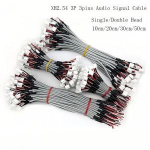 5pcs XH2.54 3P 오디오 신호 2.0 채널 차폐 입력 HiFi 증폭기 용 단일 더블 헤드 와이어 케이블 28AWG