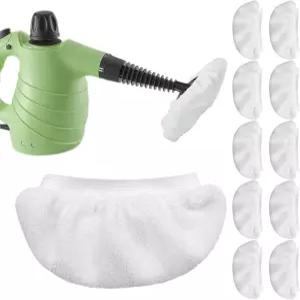 휴대용 스팀 청소기용 범용 걸레 패드 10팩 재사용 세척 가능한 극세사 천 (10개)