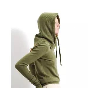 PURE CASHMERE NYC Balaclava_Olive 844121