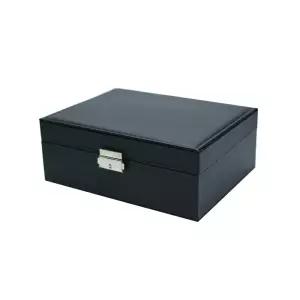 블랙 2단 악세서리 정리함 케이스 주얼리 보관함 보석함 귀걸이 목걸이