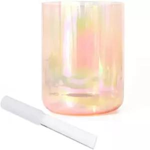 오렌지 클리어 크리스탈 싱잉 볼 코스믹 라이트 연금술 사운드 쿼츠 스트라이커 및 요가 명상 힐링을 위한