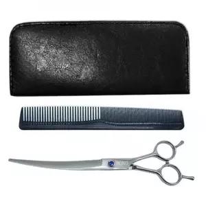 [골드스마일]셀프미용 세트 커브가위 강아지 애견 일자빗 블루볼트