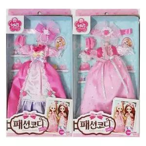 [골드스마일]인형 패션코디 드레스룩 1개 놀이 코디 체리 옷 패션