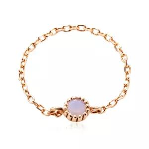 18K 레이어드 체인 6월 화이트오팔 탄생석반지 SRS38205