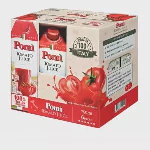포미 토마토주스 750ml6입 토마토 착즙 쥬스 트레이더스 100 무설탕 무가당