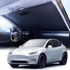 2025 Nmoiss 자동차 앞유리 선쉐이드 [도트 매트릭스 반사 코팅] 연장 가장자리 빛 누출 없는 디자인 냉각으로 내부를 자외선 손상 매체로부터 보호합니다