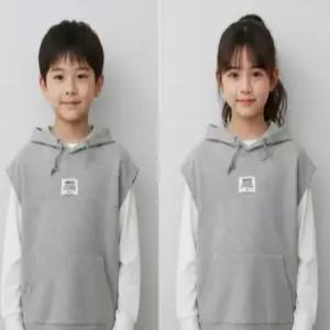 소이주니어 여름옷 남자 여자 루즈핏 쿠션지 후드조끼 남여아 민소매 캐쥬얼티 26M0181