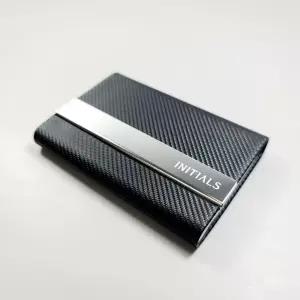 이니셜스 블랙 메탈 명함지갑 카드지갑 / 이니셜 로고 무료/ 선물케이스 포함
