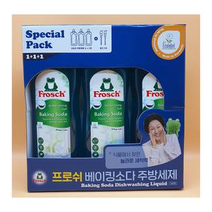 프로쉬 베이킹소다 주방세제 1LX3+펌프 2개 코스트코
