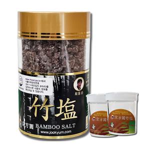 경방원 9회 자죽염 고체/알갱이250g 태움 용융소금 9번구운 구죽염 +휴대용 빈 통 2개