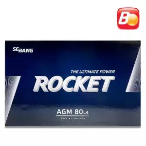 싼타페TM배터리 로케트 AGM80L(AGM80L-DIN 호환) 가솔린 적용