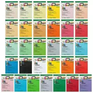 두성종이 OA 팬시페이퍼 A4 120g 20매 컬러 용지 색상지 중성지 복사 프린트 사무용 미술용 색지