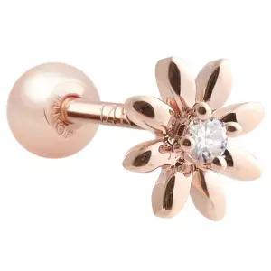 14K 골드필드핀 데이지 여성 데일리 패션 심플 피어싱