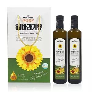 올리오도로 100% 해바라기씨유 햇살품은 오일 선물세트 500mlX2병 10개 박스판매