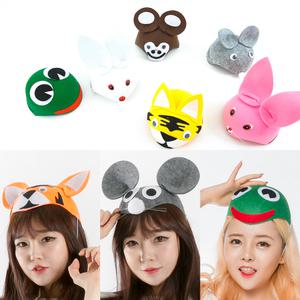 파티 부직포 동물 모자 파티 동물의상 코스프레 분장